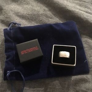 3/8 Inch Hammered Domed Sterling Silver Band ~ Size 11-1/2 ~ Brand new